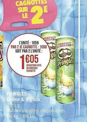 Géant Casino Pringles crème & oignon offre