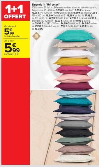 Carrefour Linge de lit offre