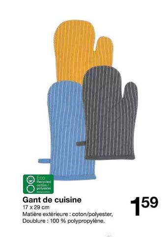 Zeeman Gant de cuisine offre