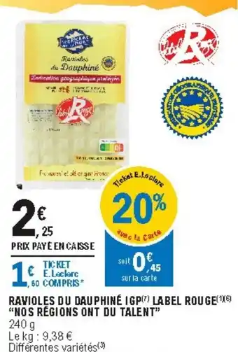 Ravioles du Dauphiné IGP Label Rouge
