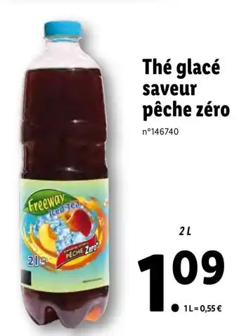 Lidl Thé glacé saveur pêche zéro offre