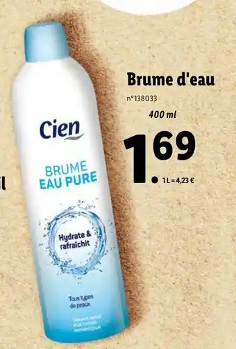 Lidl Brume d'eau offre