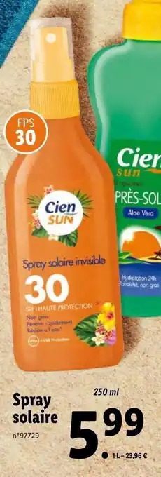 Lidl Spray solaire offre