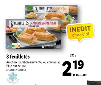 Lidl 8 Feuilletés offre