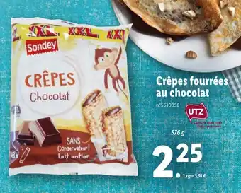 Lidl Crêpes fourrées au chocolat offre
