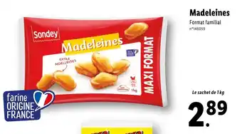 Lidl Madeleines offre