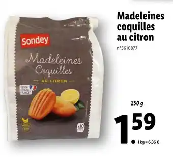 Lidl Madeleines coquilles au citron offre