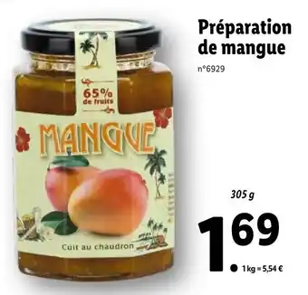 Lidl Préparation de mangue offre
