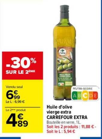 Carrefour Huile d'olive vierge extra carrefour extra offre