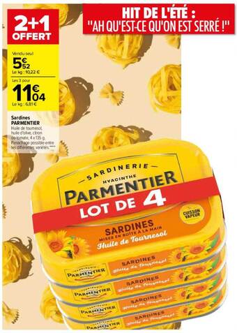 Carrefour Sardines parmentier offre