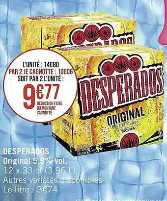 Casino Supermarchés Desperados original 5,9% vol. offre