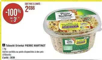Taboulé oriental pierre martinet