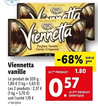 Lidl Viennetta vanille offre