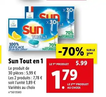 Lidl Sun tout en 1 offre