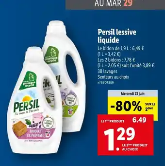 Lidl Persil lessive liquide offre