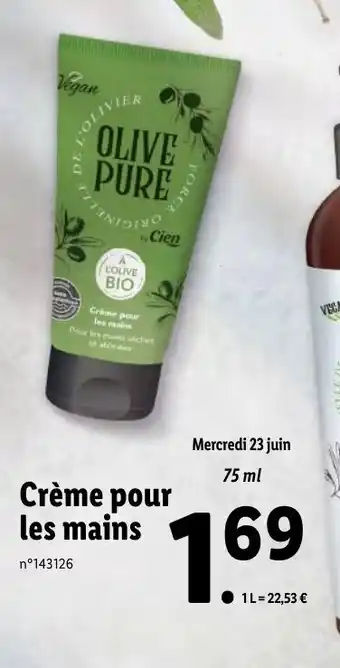 Crème pour les mains