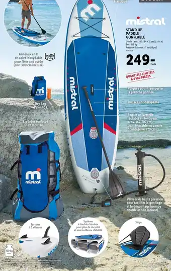 Lidl Stand Up Paddle Gonflable offre