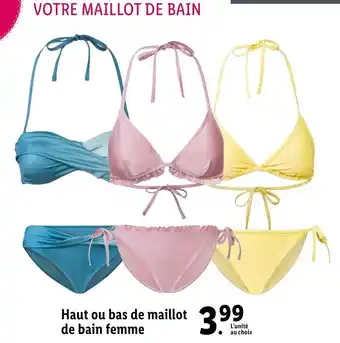 Haut ou bas de maillot de bain femme