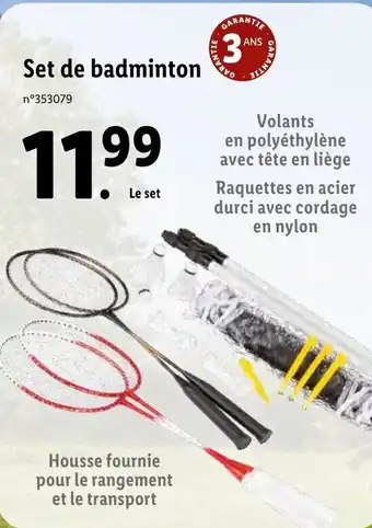 Lidl Set de badminton offre