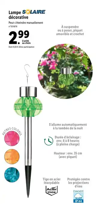 Lidl Lampe décorative offre