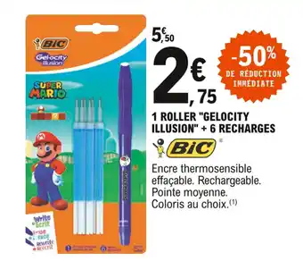 E.Leclerc 1 roller "gelocity illusion" + 6 recharges offre