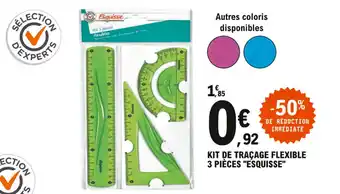 E.Leclerc Kit de traçage flexible 3 pièces "esquisse" offre