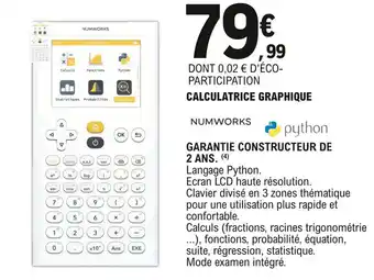 E.Leclerc Calculatrice graphique offre
