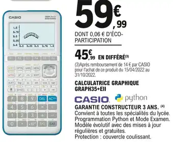 E.Leclerc Calculatrice graphique graph35+EII offre