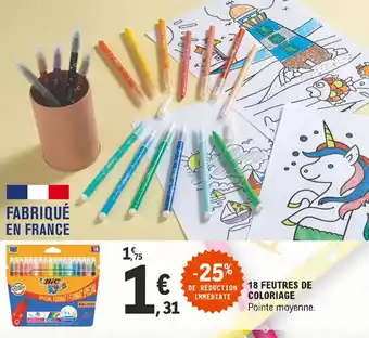 E.Leclerc 18 feutres de coloriage offre