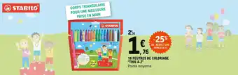 E.Leclerc 18 feutres de coloriage "trio a-z" offre
