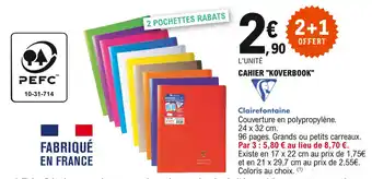 E.Leclerc Cahier "koverbook" offre