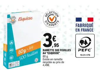 E.Leclerc Ramette 500 feuilles A4 "esquisse" offre