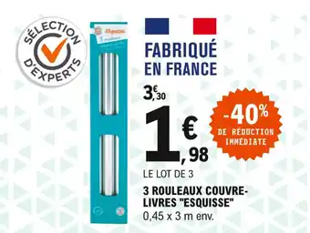 3 rouleaux couvre-livres "esquisse"