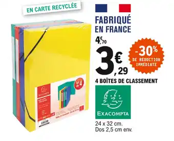 E.Leclerc 4 boîtes de classement offre