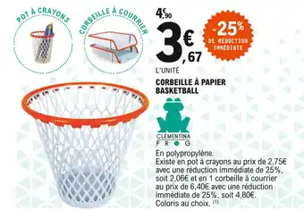 E.Leclerc Corbeille à papier basketball offre