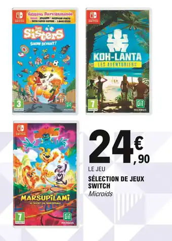 E.Leclerc Sélection de jeux switch offre