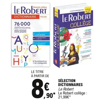 E.Leclerc Sélection dictionnaires offre