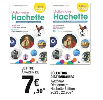 Sélecion dictionnaires