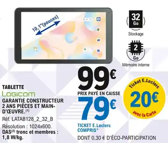 E.Leclerc Tablette offre