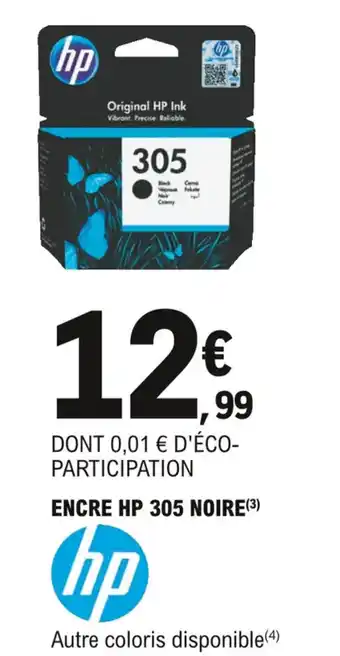 E.Leclerc Encre hp 305 noire offre