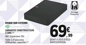 E.Leclerc Disque dur externe offre