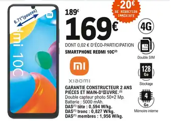 E.Leclerc Smartphone redmi 10C offre