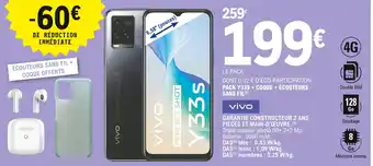 E.Leclerc Pack Y33S + coque + écouteurs sans fil offre