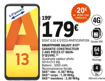 E.Leclerc Smartphone galaxy A13 offre