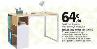 E.Leclerc Bureau avec niches sur le côté offre
