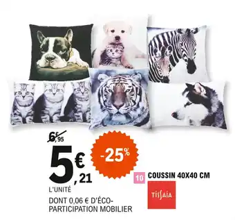 E.Leclerc Coussin 40x40 cm offre