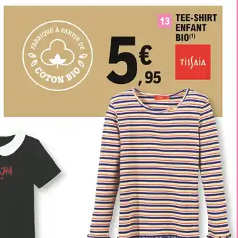 E.Leclerc Tee-shirt enfant bio offre
