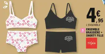 Ensemble brassière + shorty fille