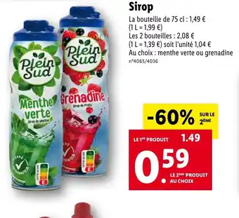 Lidl Sirop offre