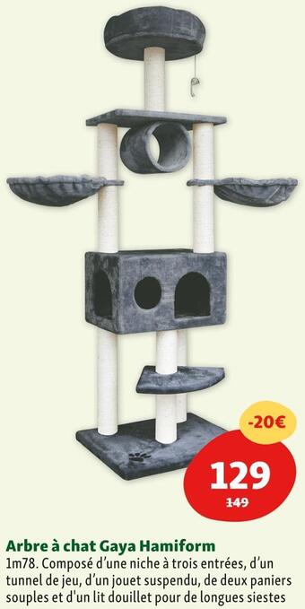 Maxi Zoo Hamiform arbre à chat gaya offre